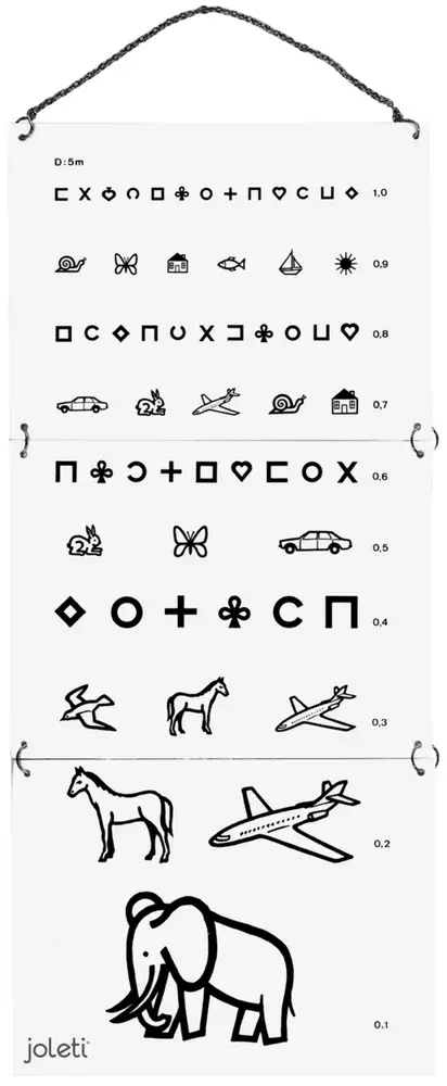 Échelle de Monoyer pour enfants