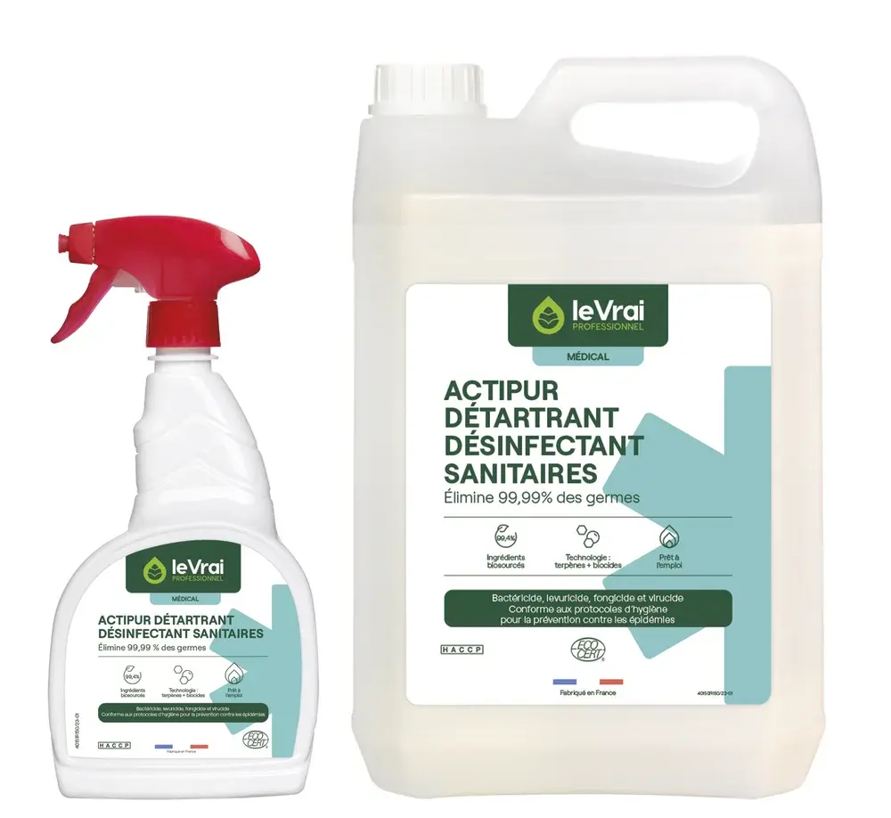 Détergent désinfectant détartrant sanitaires PAE Actipur