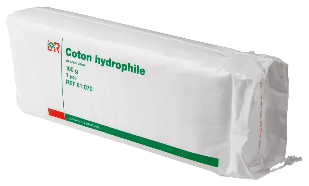 Coton hydrophile en accordéon