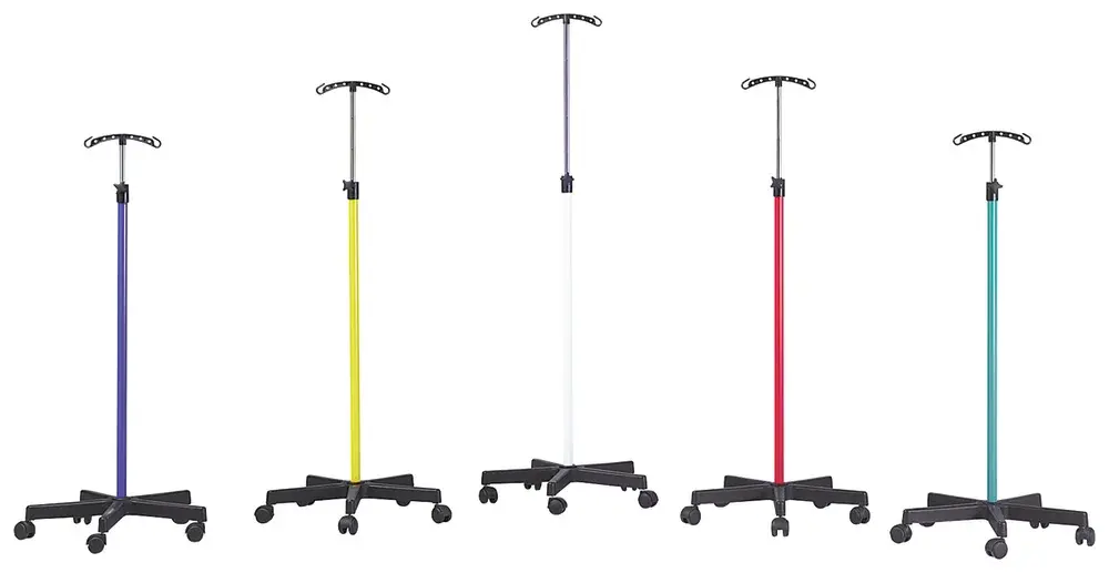 Pied porte-sérum 2 crochets