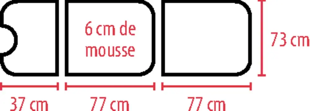 Divan d'examen 3 parties Duolys®