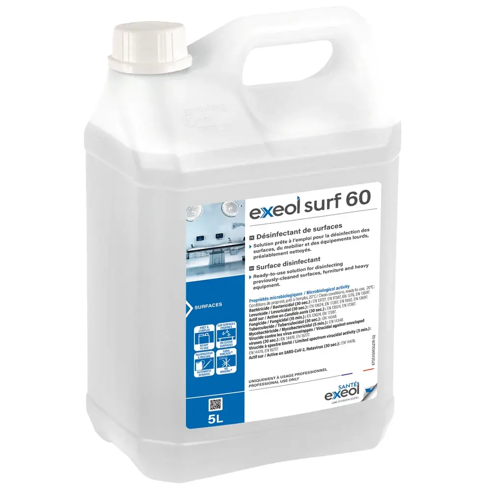 Désinfectant de surfaces Exeol Surf 60