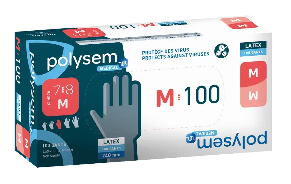 Gants d'examen en latex
