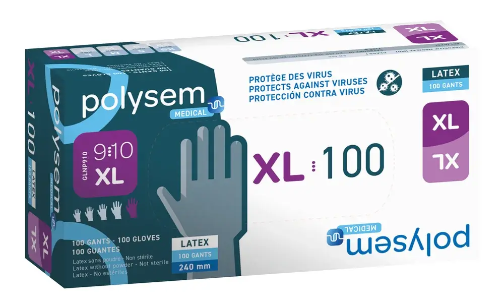 Gants d'examen en latex
