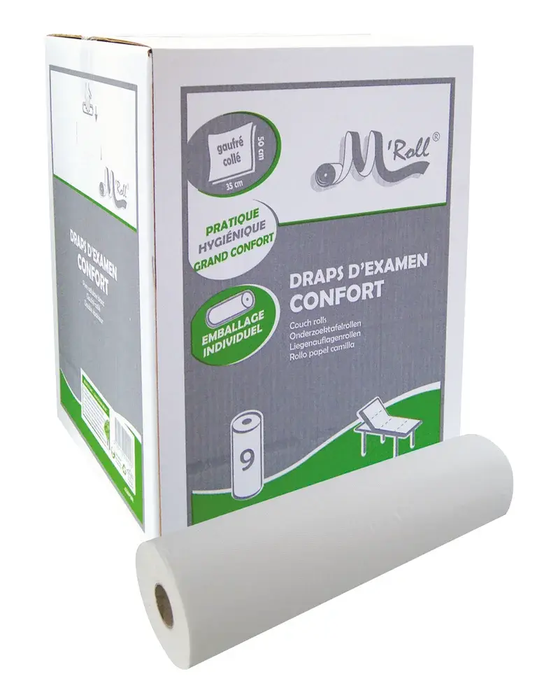 Draps d'examen gaufrés confort