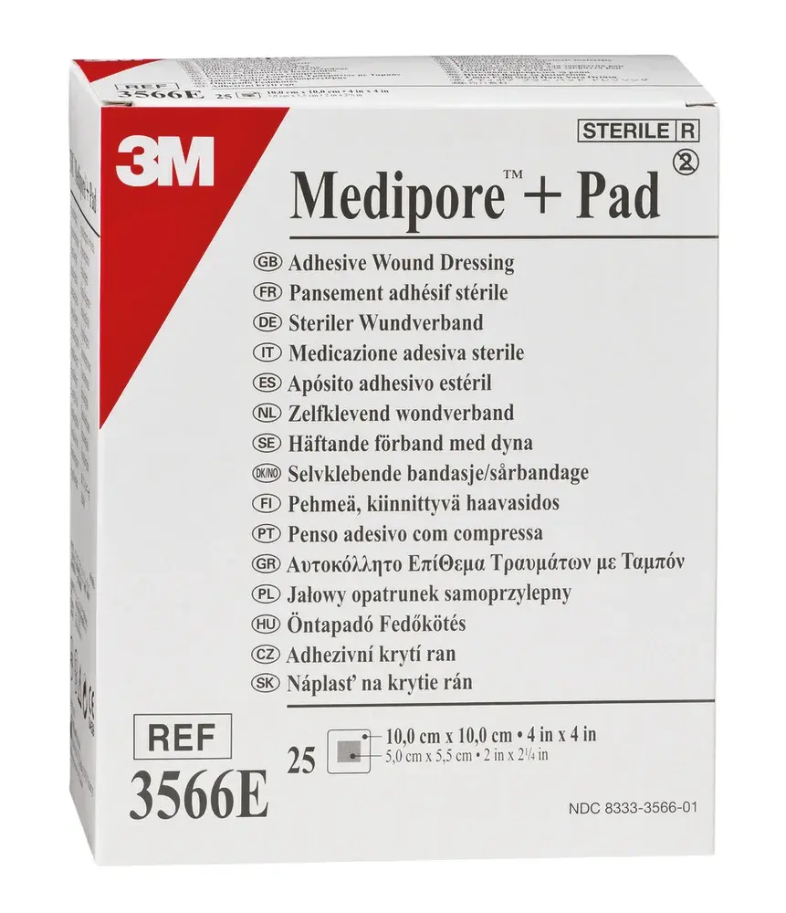 Pansement stérile adhésif avec compresse non adhérente 3M Medipore + Pad