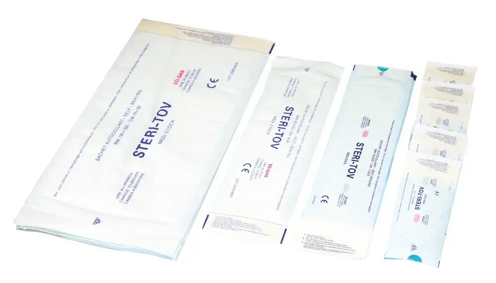 Sachet de stérilisation à fermeture autocollante