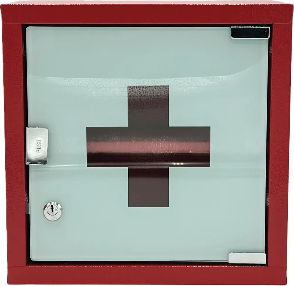 Armoire à pharmacie rouge 1 porte