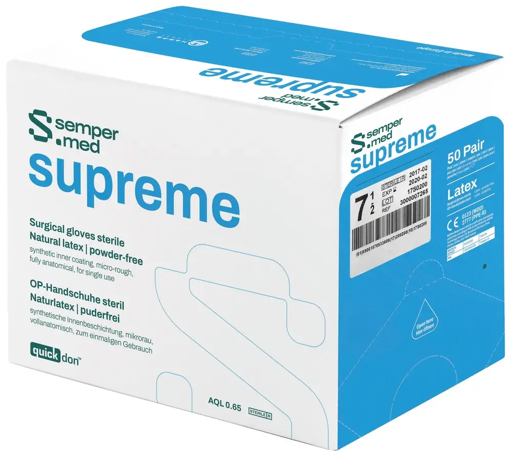 Gants d'examen de chirurgie Sempermed Supreme stériles