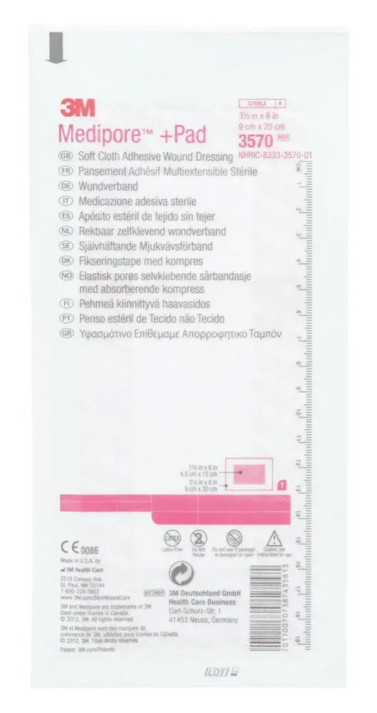 Pansement stérile adhésif avec compresse non adhérente 3M Medipore + Pad