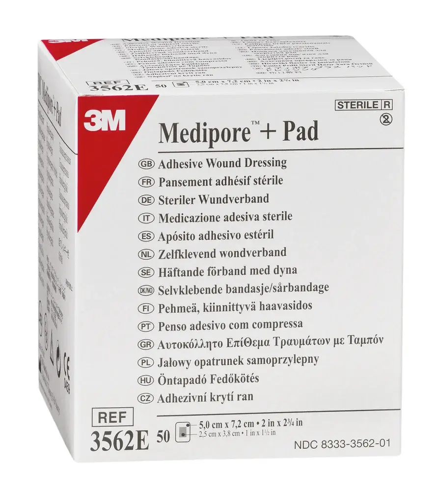 Pansement stérile adhésif avec compresse non adhérente 3M Medipore + Pad