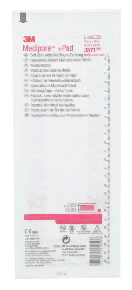 Pansement stérile adhésif avec compresse non adhérente 3M Medipore + Pad