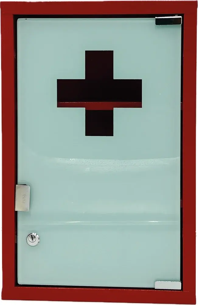 Armoire à pharmacie rouge 1 porte