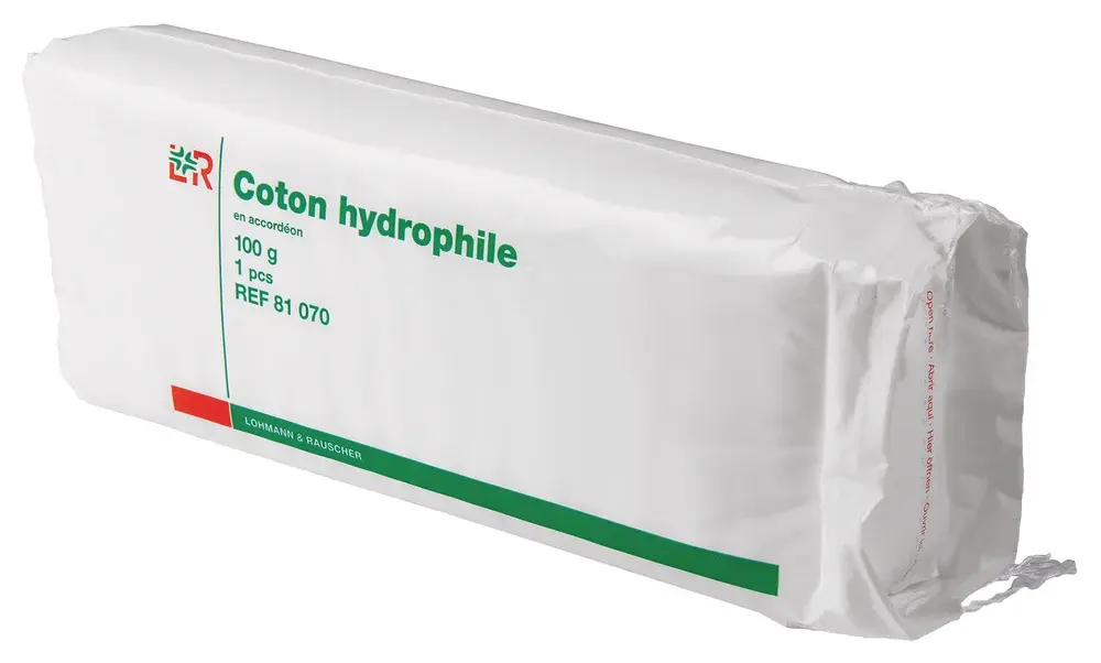 Coton hydrophile en accordéon