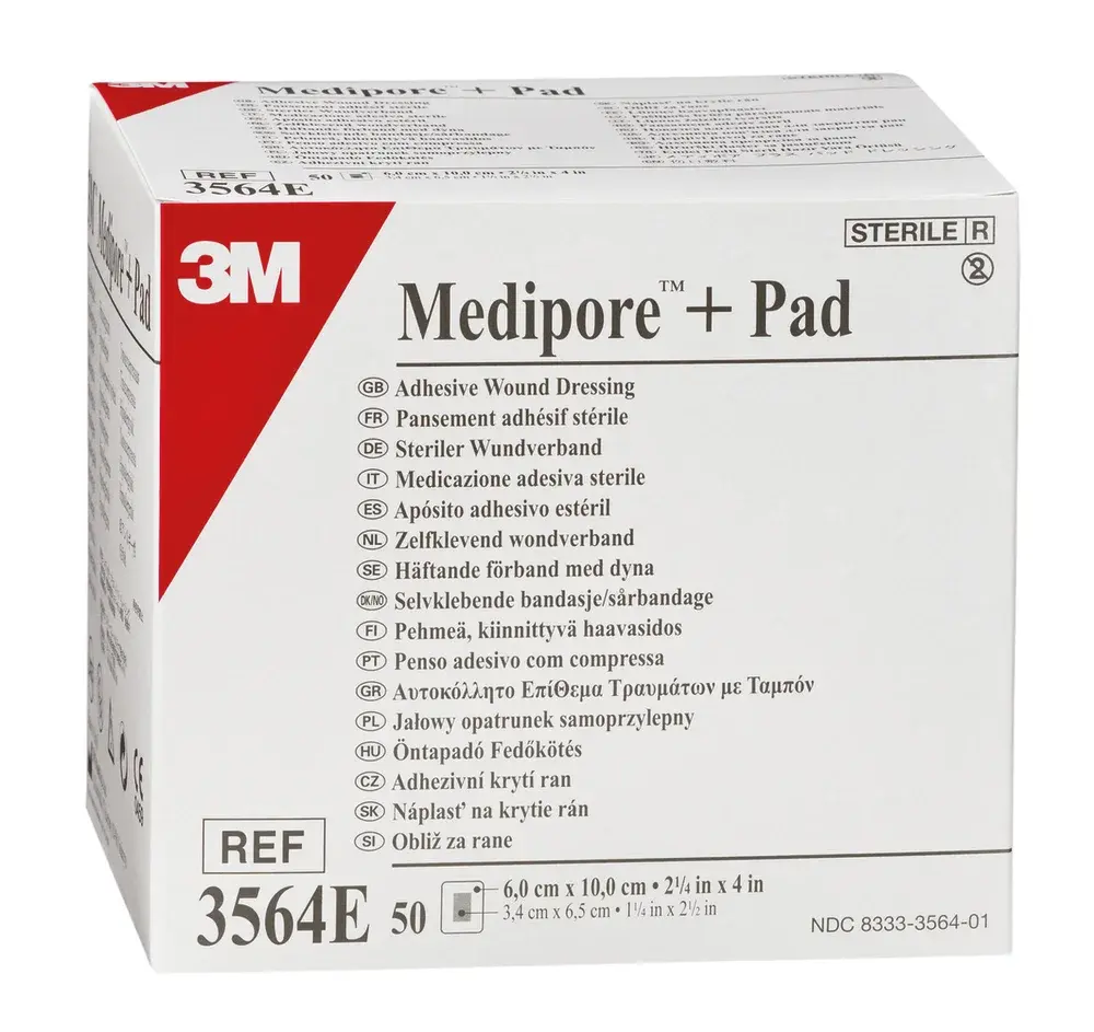 Pansement stérile adhésif avec compresse non adhérente 3M Medipore + Pad