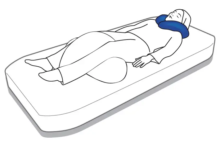 Coussin erognomique  cylindrique et demi-bouée d'abduction en microbilles