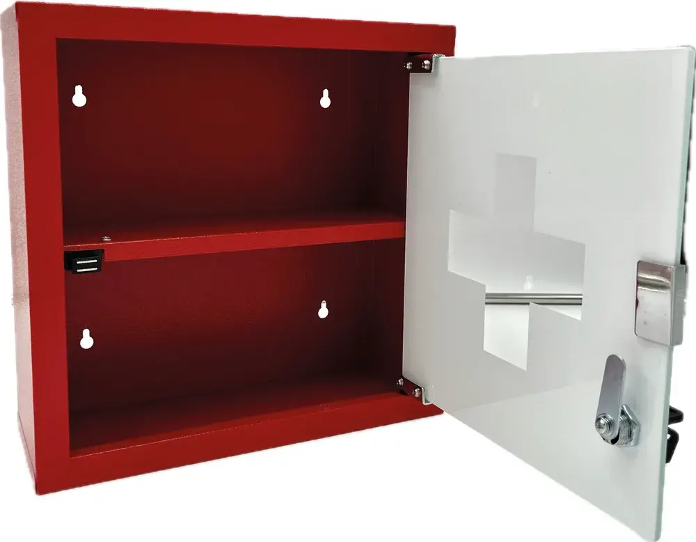 Armoire à pharmacie rouge 1 porte