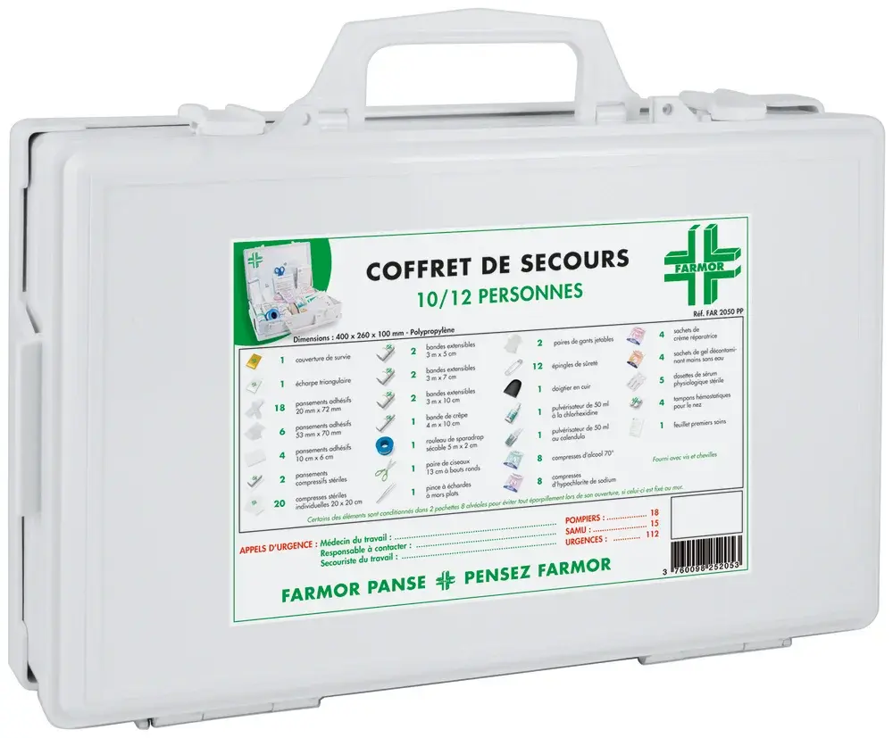 Valise de secours 10/12 personnes