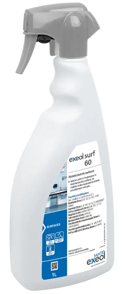 Désinfectant de surfaces Exeol Surf 60