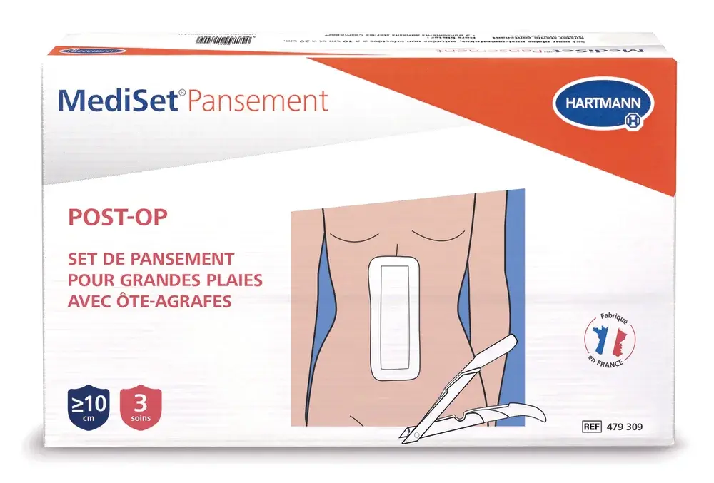 Set de pansement chirurgical post-op avec ôte-agrafes