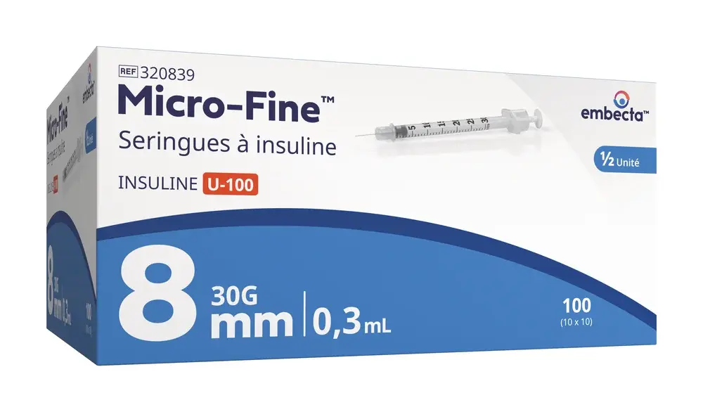 Seringue à insuline Micro-Fine +
