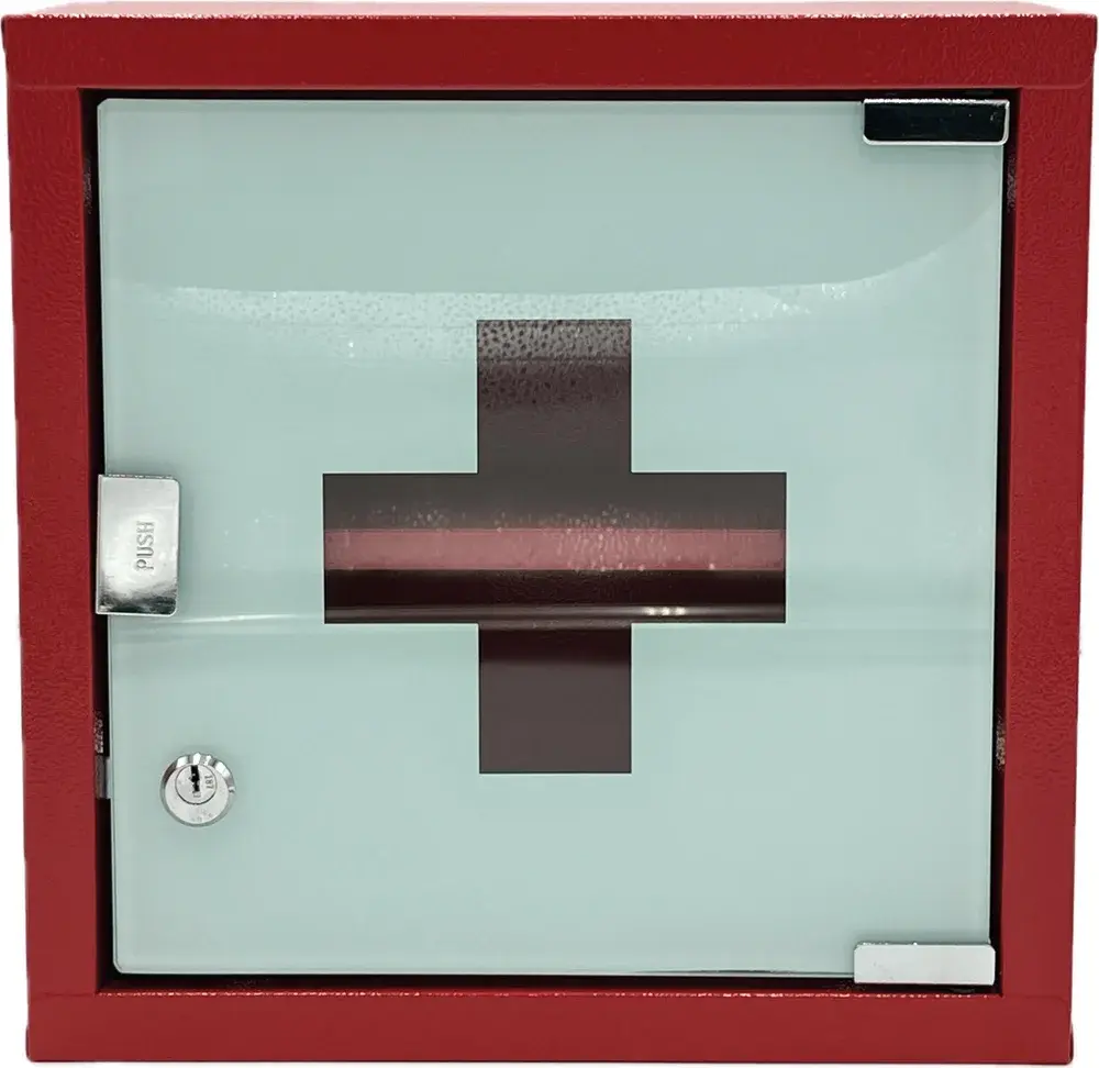 Armoire à pharmacie rouge 1 porte