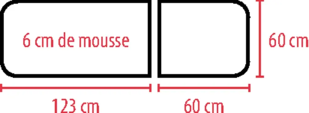 Divan d'examen 2 plans Écomax
