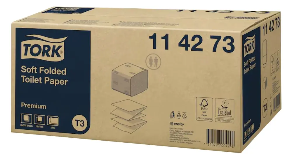 Papier toilette doux feuille à feuille T3