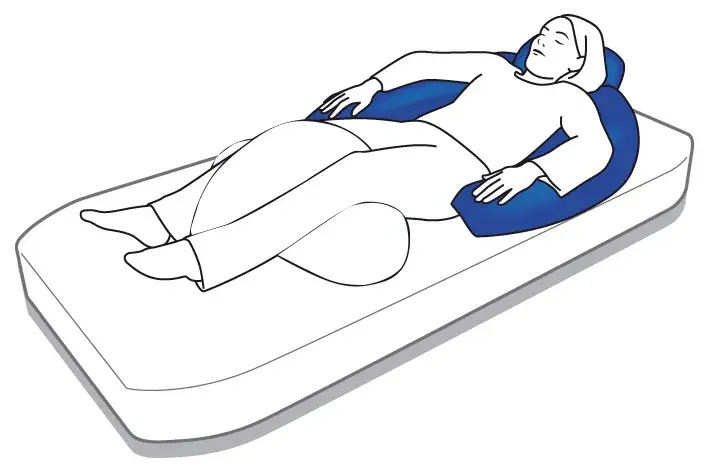 Coussin erognomique demi-lune en microbilles