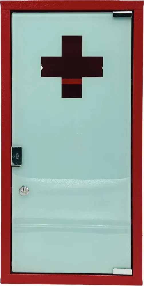 Armoire à pharmacie rouge 1 porte