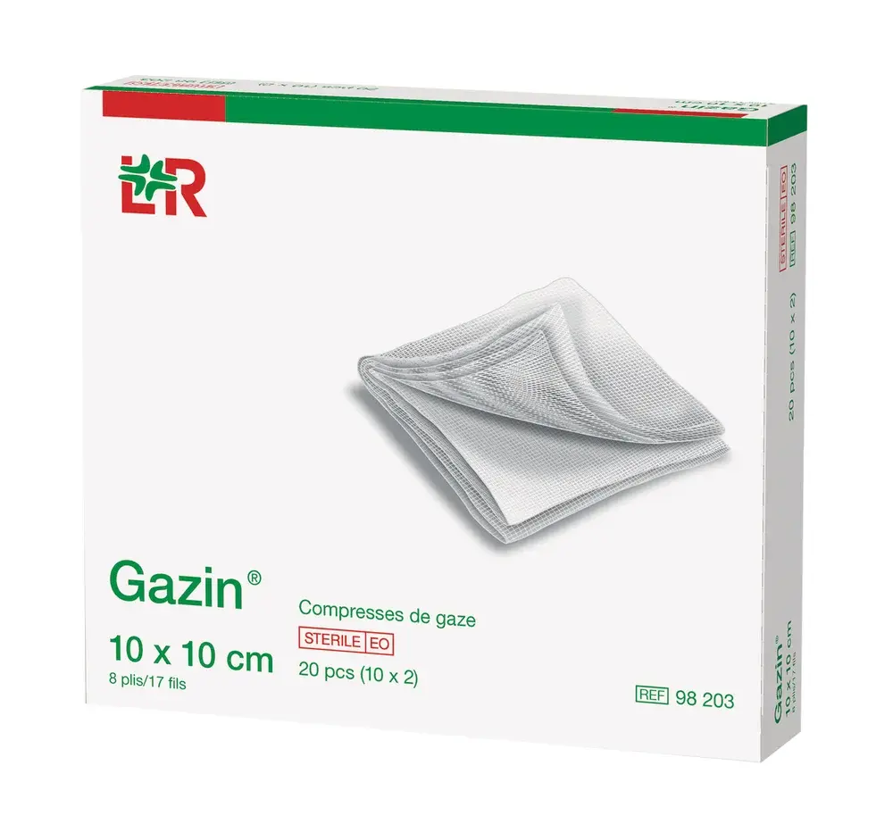 Compresse de gaze stérile 8 plis Gazin
