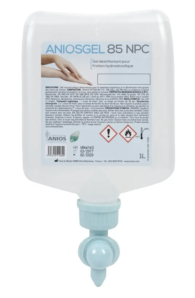 Gel hydroalcoolique Aniosgel 85 NPC