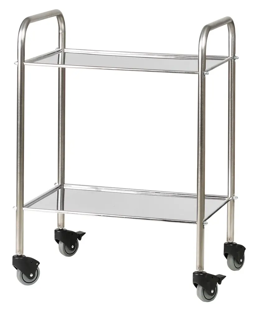 Guéridon médical 2 plateaux inox