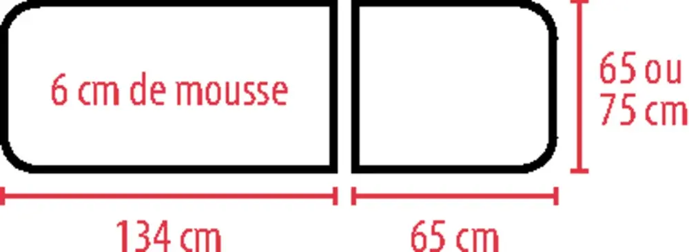 Divan d'examen 2 plans Fidji