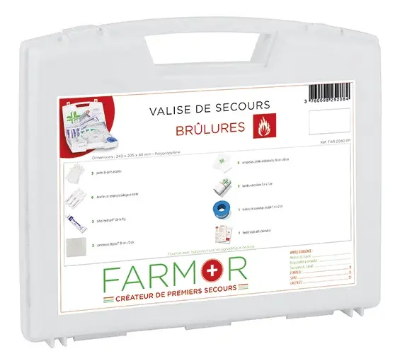 Valise de secours brûlures