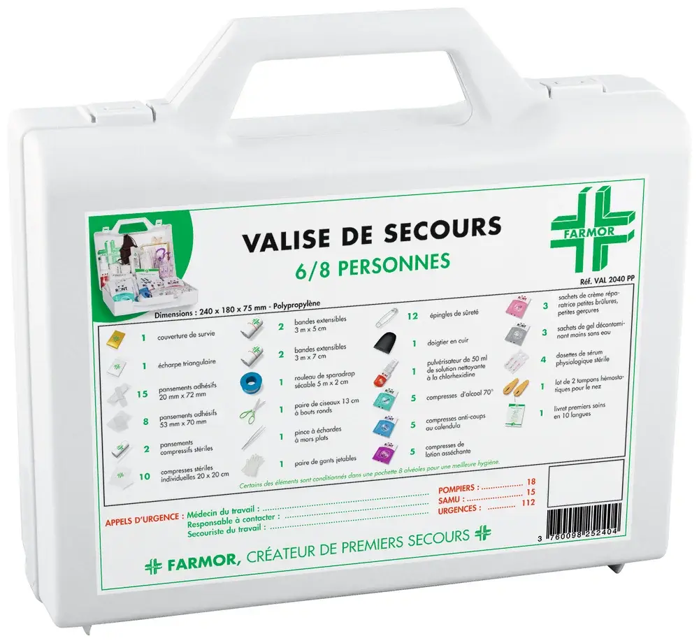 Valise de secours 6/8 personnes