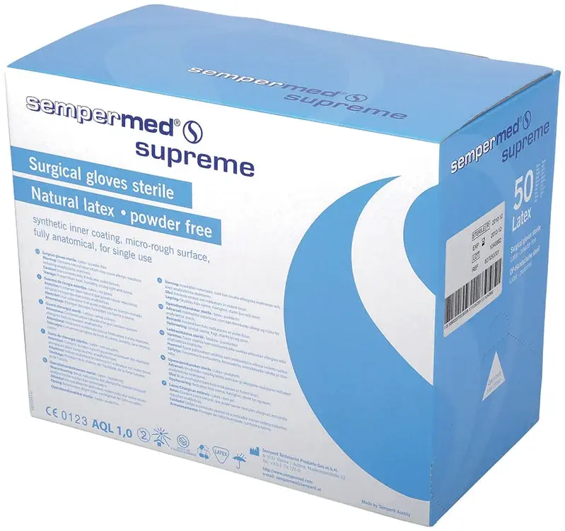 Gants d'examen de chirurgie Sempermed Supreme stériles