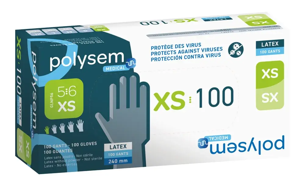 Gants d'examen en latex