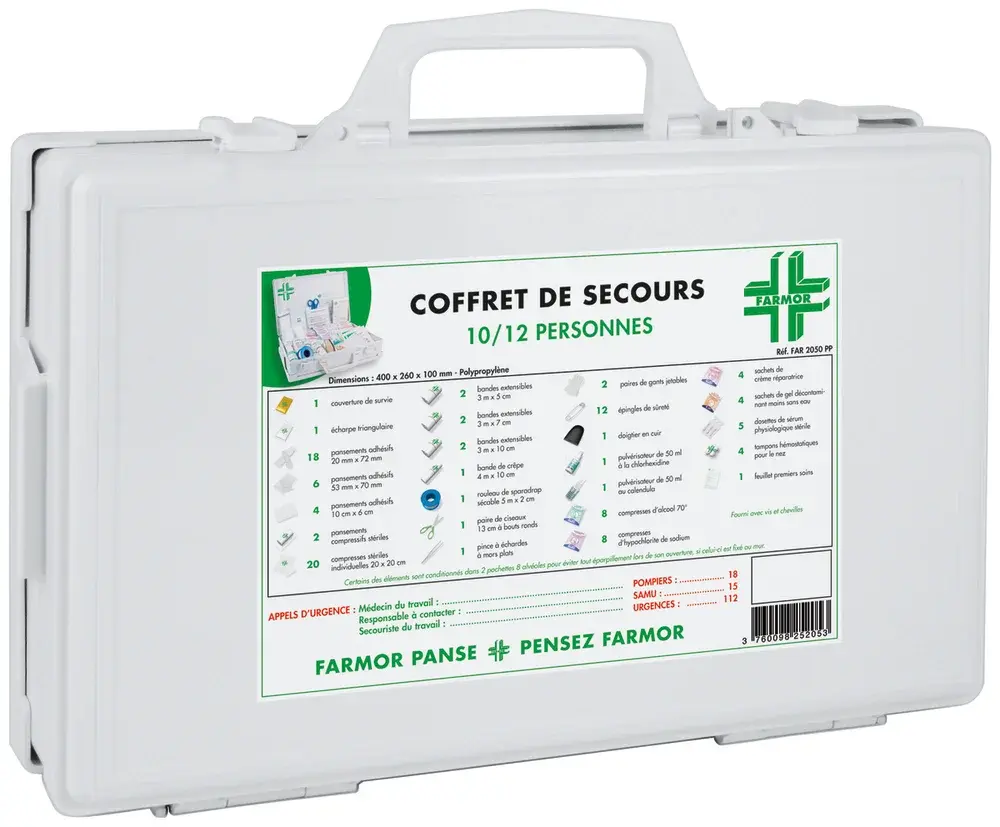Valise de secours 10/12 personnes
