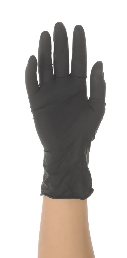 Gants d'examen en latex noirs