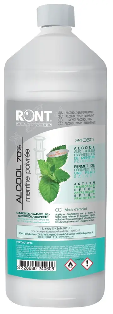 Alcool 70 % menthe poivrée