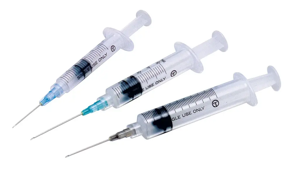 Seringue 3 pièces avec aiguille