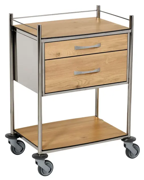 Produit Guéridon médical inox couleur 2 plateaux Image