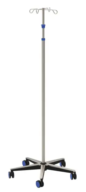 Produit Pied porte-sérum 2 ou 4 crochets avec pied autobloquant Image