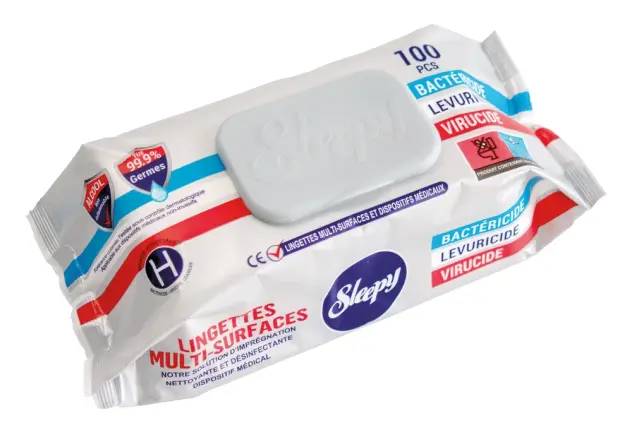 Produit Lingettes nettoyantes désinfectantes multi-surfaces Image