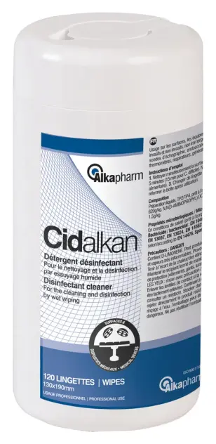 Produit Détergent désinfectant en lingettes Cidalkan Image