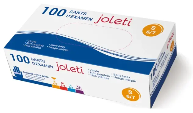 Produit Gants d'examen en vinyle non poudrés Image
