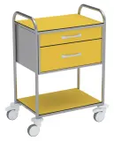 Vignette - Guéridon médical inox couleur 2 plateaux