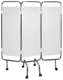 Vignette - Paravent médical chromé sur roulettes