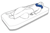 Vignette - Coussin erognomique  cylindrique et demi-bouée d'abduction en microbilles